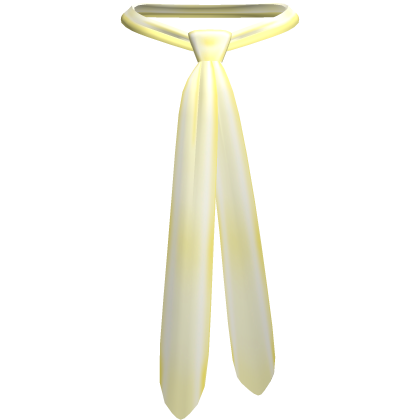 Pastel Yellow Preppy Kawaii Skinny Tie Necklace