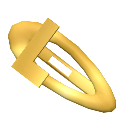 gold L initial hair clip Roblox item