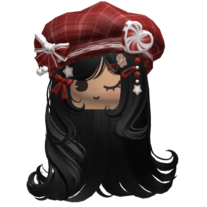 ♡ Christmas Fluffy Beret Combo (Black)