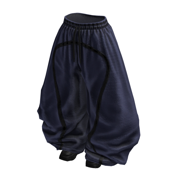 Y2K Girly Baggy Tracksuits (Dark Blue Black)