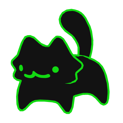 Silly Green Cat on Shoulder