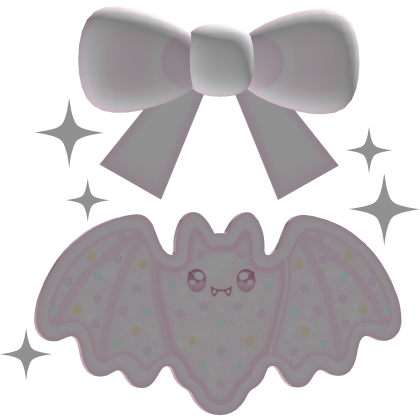 . ‿ ♡ funfetti pastel pink bat hairclip