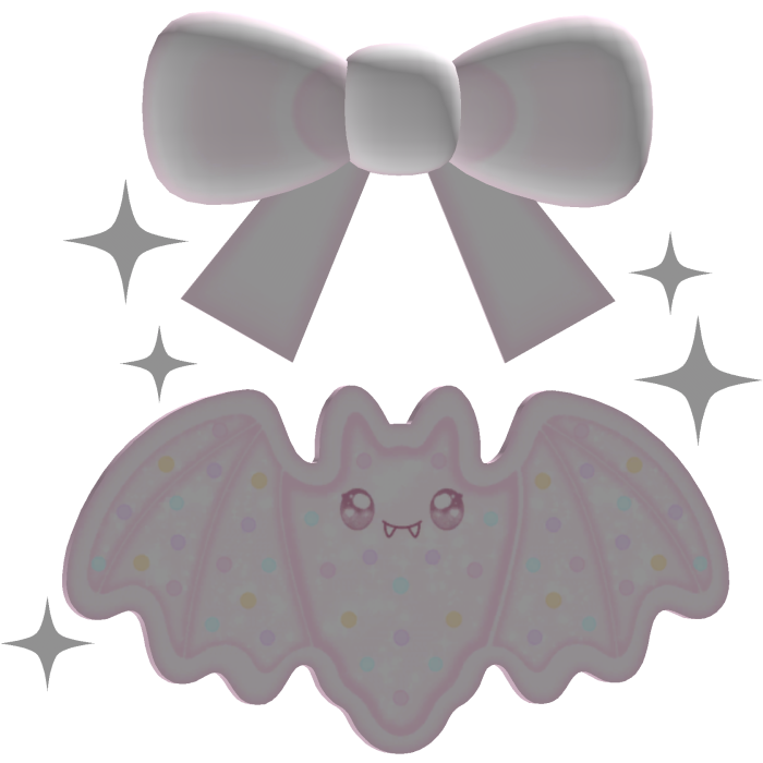 . ‿ ♡ funfetti pastel pink bat hairclip