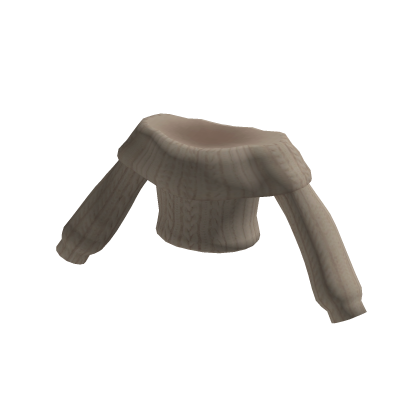 Knitted Off Shoulder Sweater Beige thumbnail