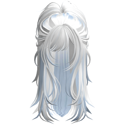 Wolfcut Spikey Half Up White&Blue