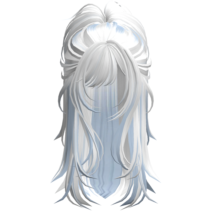Wolfcut Spikey Half Up White&Blue