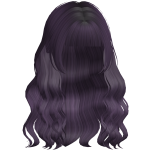 💜🪻 Purple Cute Hime Cut Waves