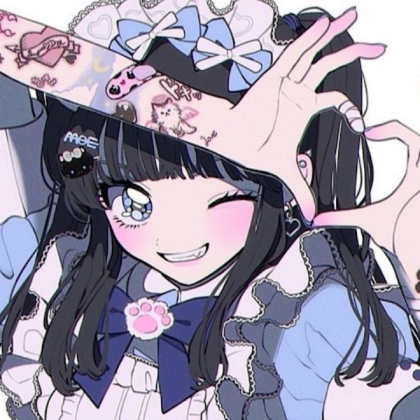 Kawaii | Blue | Anime girl Roblox decal