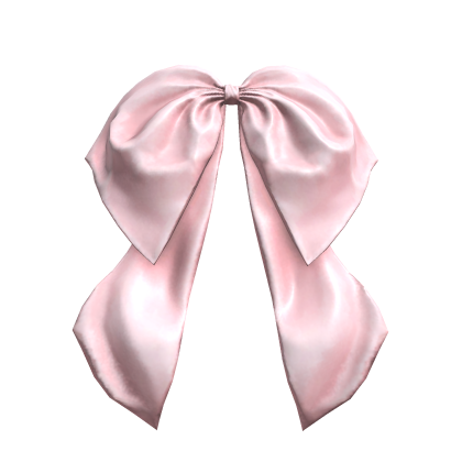 BB Pink Satin Hair Bow Romantic Girl Roblox item