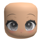 Cute Kawaii Anime face (Grey)