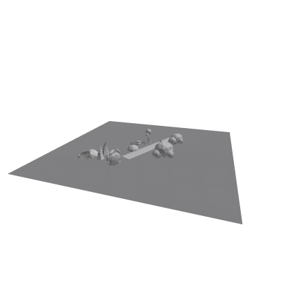 low poly trees and roads