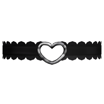 ♡﹕adorable heart choker in black Roblox item