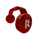 Red Sparkling Thunderstruck Headphones