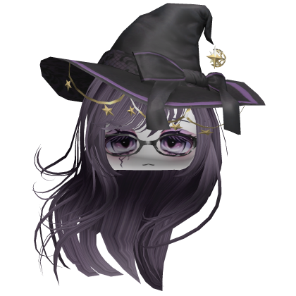 ♡ Halloween Witch Windy Hair (Purple) Roblox item