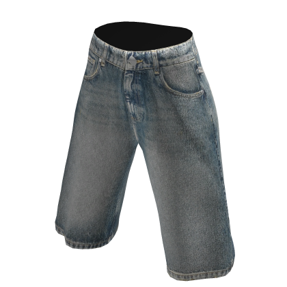 Light Blue Baggy Denim Shorts thumbnail
