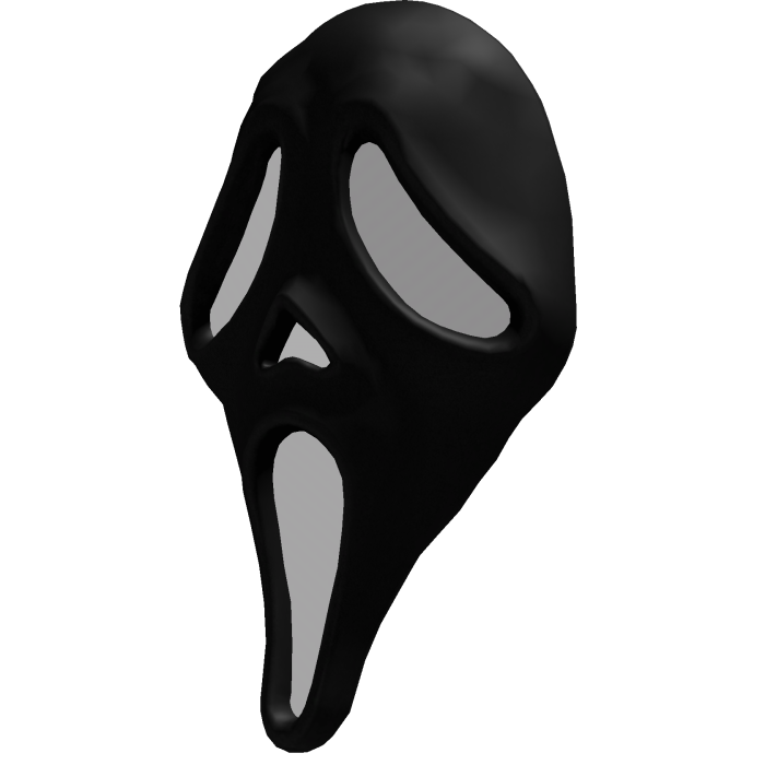 Screaming Black Ghostface Mask [RIGHT SIDE]