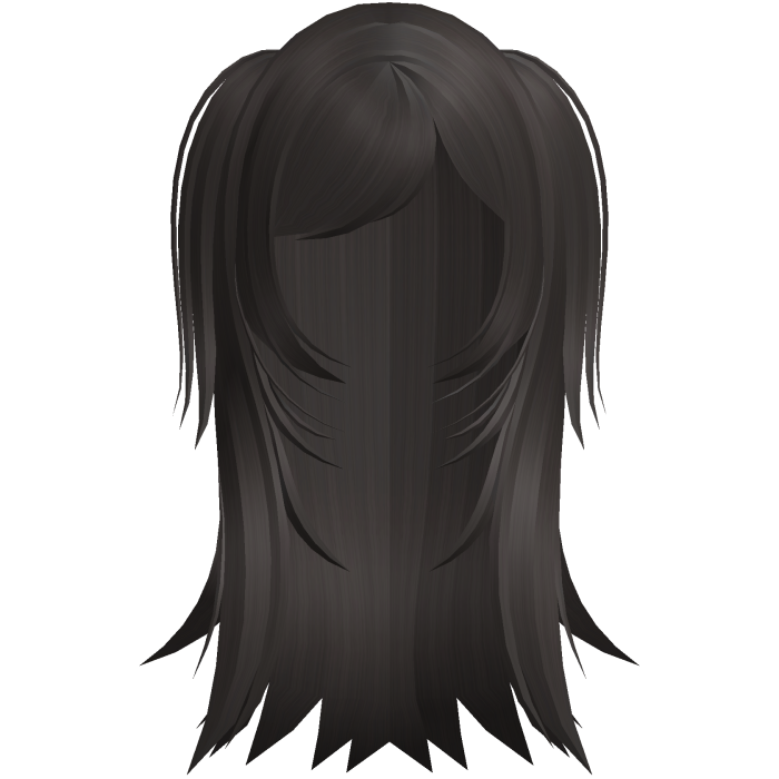 ☆ vampire y2k wispy hair w pigtails dark brown