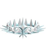 Icy Blue Candy Cane Crown