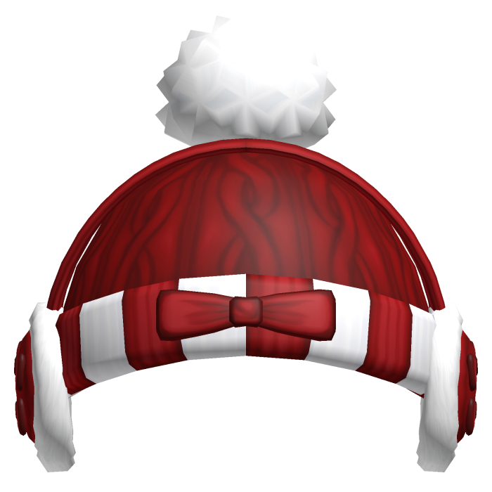Cute Cozy Winter Beanie w Ear Muffs in Red