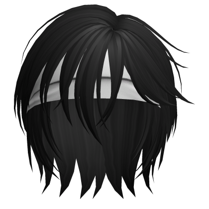 Anime Bandaged Warrior Boy Hair (Black) Roblox item