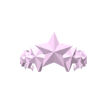 Pastel Pink Star Crown