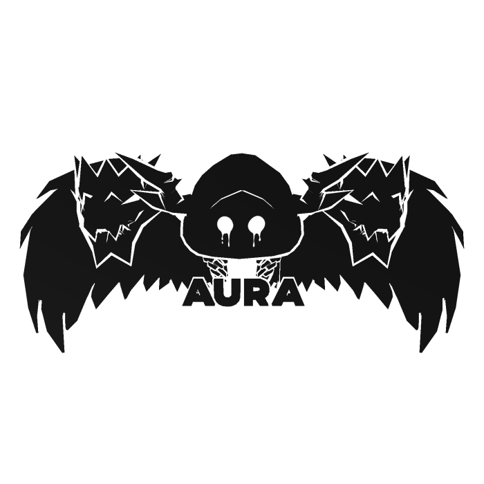 Cartoony White Hood Aura Dragon Wings Combo