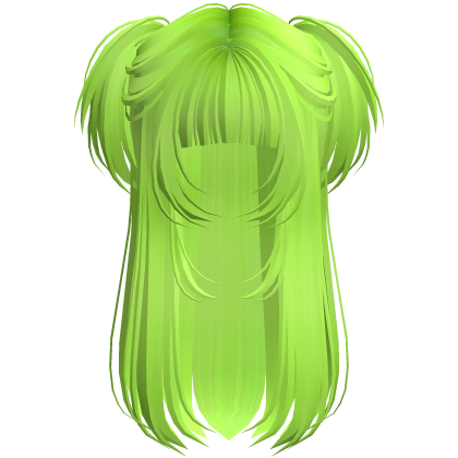 Vamp Long Straight Pigtails Neon Green Roblox item