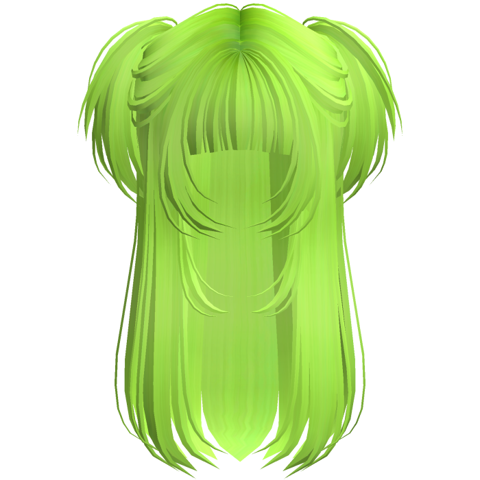 Vamp Long Straight Pigtails Neon Green