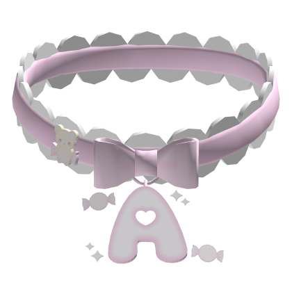 ♡ A initial choker necklace ♡ Roblox item