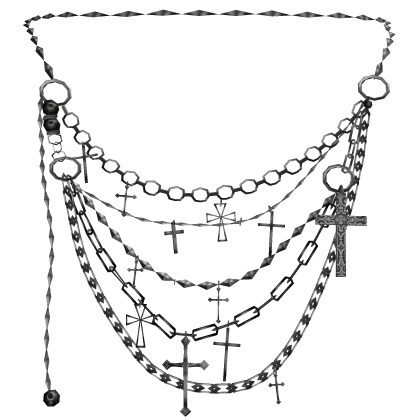3.0 Heaven Archival Silver Cross Necklace-1000GAiA | Roblox Item