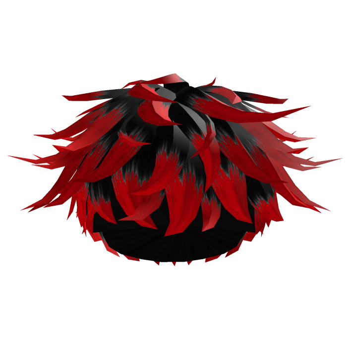 Super Messy Fluffy Boy Hair Black to Red