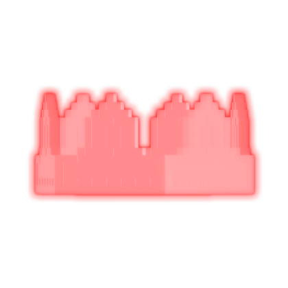 [EMISSIVE ADDON] Red Glowing 8-Bit Royal Crown Roblox item