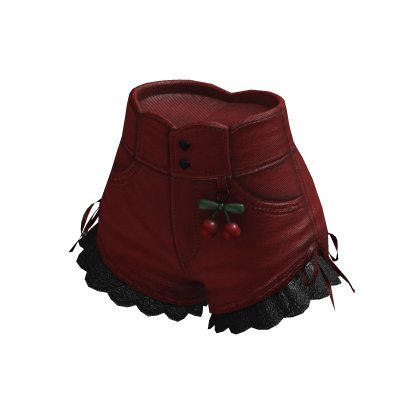 ✨Cherry Frill Shorts / Red thumbnail