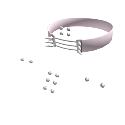 vkei emo spiked choker necklace in pink Roblox item