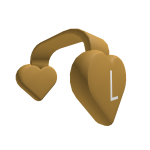 Golden Heart Headphones