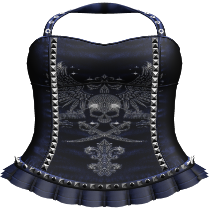 Emo Rhinestone Dress in Blue