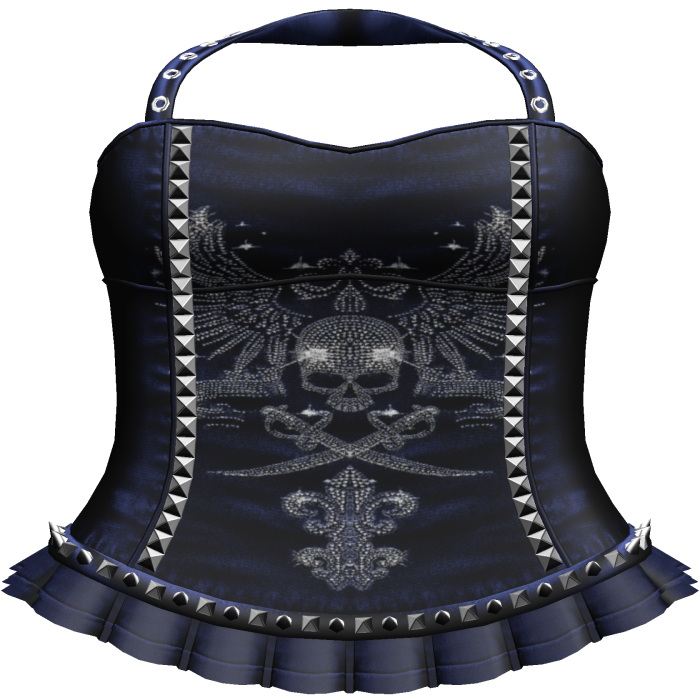 Emo Rhinestone Dress in Blue