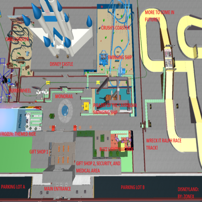 Thempark mini map for game Roblox decal