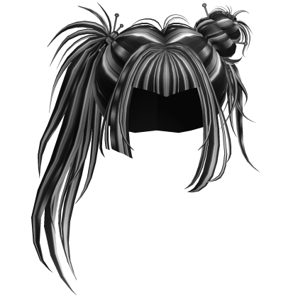 Cyber Y2K Spikey Punk Hairstyle (Black&White) Roblox item