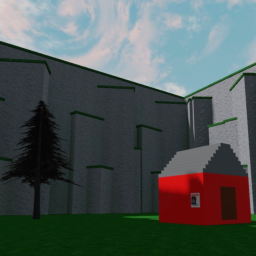 Simple House with Mountains