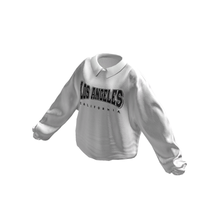 Tucked Los Angeles Polo Neck Sweater - White