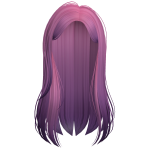 Purple Straight Long Hair