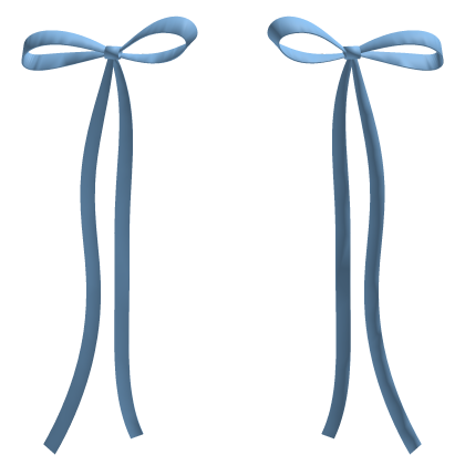 Cute Coquette Pastel Blue Hair Ribbon Bow