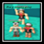 Blue gymnastics group
