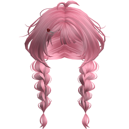 Cute Y2K Pink Braided Hair Roblox item