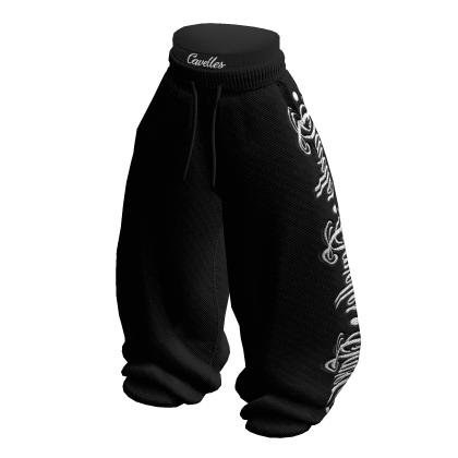 Celana Longgar Sweatpants Hitam