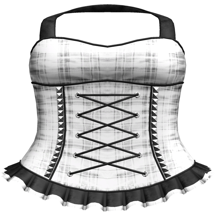 Gothic White/Black Plaid Dress