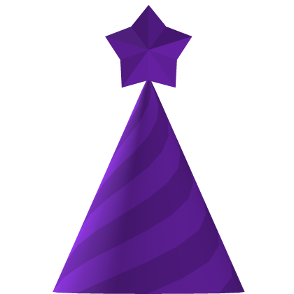 💜 Purple Party Hat