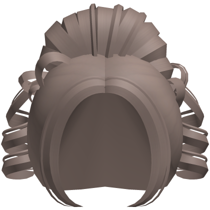 ♡ kawaii high dust brown bun w curls Roblox item