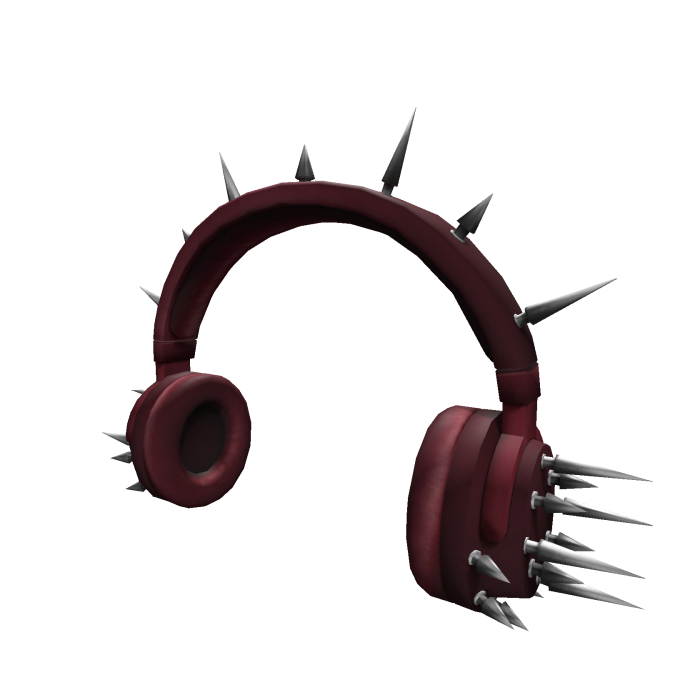 Red spiked headphones